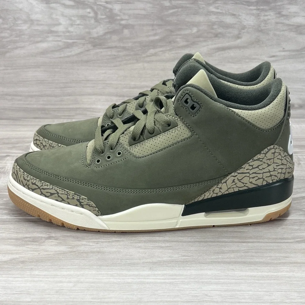 Nike Air Jordan 3 Retro Family Affair Olive Green Men's Size 12 DN3707-202 New